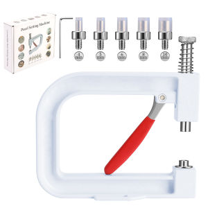 Pearl Setting Machine Beads Rivet Fixing Machine Hand Press DIY Craft Accessories Set for Hats Shoes Clothes Bags Skirts