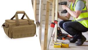 Multi High-capacity Tool Storage Bag for Repairman Electrician Carpenters Handyman 14" Heavy Duty Durable Portable Tool Storage