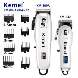 Kemei KM-PG809A KM-232 Professional Hair Clipper Kit LCD Electric Shaver Male Hair Cutting Machine Mens Trimmer Machine