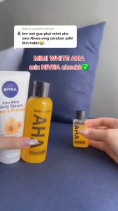 Paket Viral Body Care Pemutih Badan AHA Mimi White & Nivea Body Serum Siang & Malam