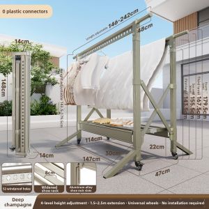 MINGZHI | Durable Windproof Folding Outdoor Clothes Drying Rack