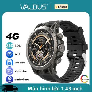 Đồng Hồ Thông Minh VALDUS VG54 4G LTE Có SIM Màn Hình AMOLED HD Bộ Nhớ Trong 16GB Mở Rộng Lên 32GB GPS WiFi Chức Năng Theo Dõi Sức Khỏe Camera Dành Cho Nam Và Nữ