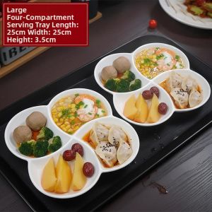Multi Compartment Ceramic Plate Breakfast Steamer