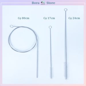 Cọ rửa ống hút bình sữa cọ rửa dây máy hút sữa cho bé [Thép không gỉ uốn cong dễ dàng]