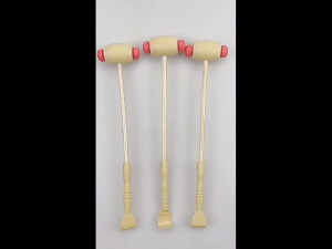 LANGMANNI Handheld wooden back scratcher w/ multifunction of massage and muscle hammer pangkamot sa likod