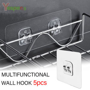 5/10PCS Adhesive Wall HookWaterproof Sticky Hooks Rack for Kitchen Bathroom Shelf StickerSticking Self Adhesive Wall Strong Hook Hanger