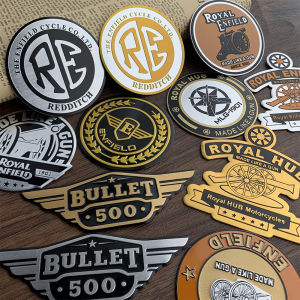 Royal Enfield Motorbike Emblem Badge Aluminum Standard High Quality Decal & Sticker for Bullet 350 Etc Classic Retro Motorcycle