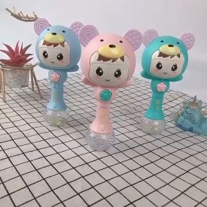 Payoe Mainan Anak Bayi Musik Dan Lampu Rattle Bayi Stick Dengan Teether