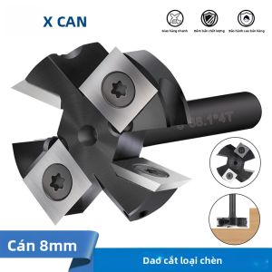 Dao Bào Gỗ XCAN 3/4 Flute Cán 8mm Đầu Mài Bằng Cacbua Dùng Cho Máy CNC Dùng Để Bào Mặt Phẳng Và Làm Phẳng Tấm Gỗ.