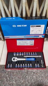 Bộ tuýp 24 chi tiết hệ mét 3/8 inch 6-19mm Kingtony 3524MR