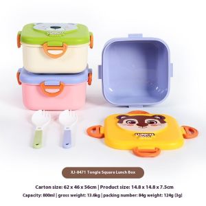 Gấu bay dễ thương động vật trẻ em hộp bento với bộ đồ spork