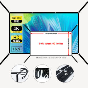 60-72-84-100-120-150 inch wall mounted folding projection screen 16:9 simple projection screen (extended version)