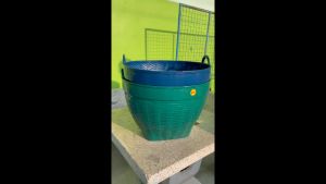 เข่งเบอร์ 2 เข่งพลาสติก เข่งปลูกต้นไม้ เข่งผลไม้ เข่งใส่ของ เข่งทุเรียน ตะกร้าพลาสติก ขนาดกว้าง 57*57 / สูง 40 ซม.