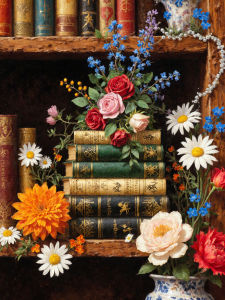 Huacan 5D DIY Diamond Painting Rose Daisy Books Diamond Mosaic Flower Art Picture Of Rhinestones