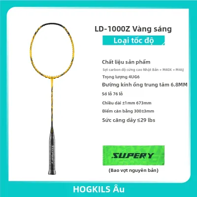 OGKILS | Vợt Cầu Lông Full Sợi Carbon Tay Gỗ Trọng Lượng Cao