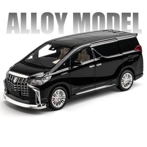 Large Size 1/18 Toyota Alphard MPV Alloy Car Model Diecast Metal Toy Vehicles Car Model Simulation Sound and Light Children Gift