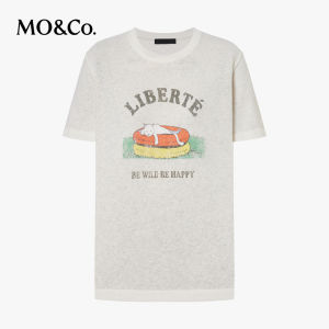 MO&Co. | Antibacterial Loose H-shape T-Shirt Summer Linen Cute Pet Print