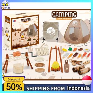 berkemah set pura-pura bermain dengan alat masak mainan berkemah set anak -Tenda Kemah Anak Kids Cooking Set Outdoor Cooking Set