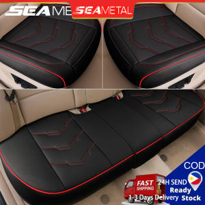 SEAMETAL Seat Cover for Car PU Leather Seatcover Protector Anti Slip Arrow Design Breathable Heavy Duty Carseat Cushion