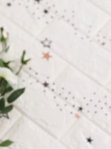 Wallpaper Sticker Dinding 3D FOAM / Wallfoam Brick Foam MotIf sunflower Batik Bunga 70 X 70 CM