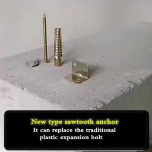 Serrated Steel Wall Anchors – Metal Expansion Anchor Tube for M5 M6 M8 M10 Concrete Wall Fasteners with Self-Tapping Screws He