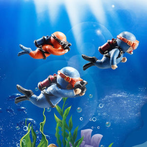 Teabelle 1pc Aquarium Accessories Simulated Diver Resin Floating Aquarium Ornaments Interesting Decor Fish Tank Landscaping Decoration Toy Pendant