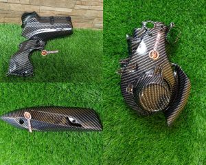 (4pcs) FILTER DAN KEONGAN KIPAS KNALPOT MIO J SOUL GT XTRIDE 115 CARBON