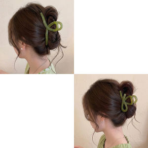 hellocandy | Mint Green Transparent Hollow Carved Large Capacity Anti-slip Hair Clip