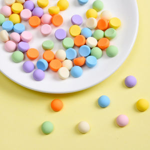 10 pcs 1cm Mix Colors Round Flat Back Resin Cabochon For Bracelet Earrings Accessories Figurine Crafts Ornament Resin Charms