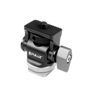 PULUZ | Mini 180 Degree Swing Tripod Ball Head Cold Shoe Mount Adapter with 1/4 Screw for Monitor/ Video Recorder/ Camera/ Phone