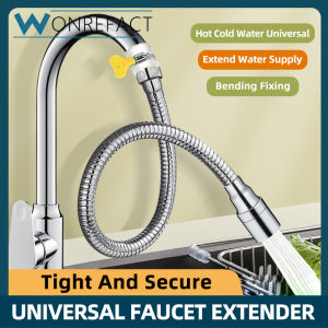 Flexible Tap Extender Stainless Steel Anti-Splash Rustproof Aerator 720 Swivel Water Bubbler Hose For Kitchen Sink