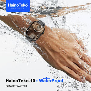 2025 SMARTWATCH GERMANY HAINOTEKO-10 AMOLED WATERPROOF ANC MONITOR KESEHATAN & OLAHRAGA 3 PAIR STRAP