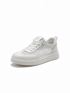 Belle | Breathable Mens White Sneakers Summer Thick Sole Height Increasing