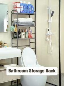 SJorage 3-Tier Over The Toilet Storage Rack Space Saving Bathroom Organizer Shelf Laundry Toilet Shelf