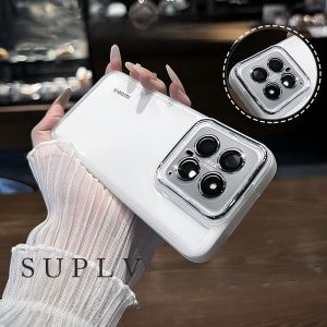 Sup&LV | Ultra-Thin Silicone Phone Case For Xiaomi 14 Pro 13 Ultra 13 Pro 12s Pro 12x Business Mens Model With Built-In Full Cover Lens Film