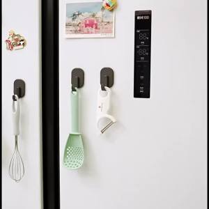 Magnetic Hooks For Fridge Kitchen Heavy Duty Wall Mount Storage Organizer 4 Pack Towel Key Holder Container Washing Basket 2