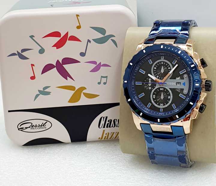 Jam tangan pria Fashion jam Fossil pria Box Exclusive full Set COD