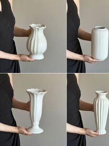 Elegant Luxury White Ceramic Vase