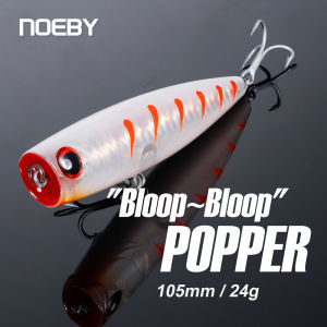 Noeby Popper Fishing Lure 105mm 24g Topwater Wobblers Artificial Hard Bait Floating Good Action for Sea Tuna Bass Fishing Tackle