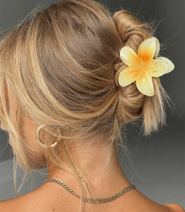 Trendy Gradient Flower Hair Clips for Women Sweet Egg Pattern Back of Head Hair Accessories New 2025 Fashion Hair Grips