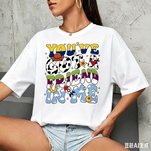 Sanrio | Youve Got A Friend in Me Graphic T-shirt Men Women Casual Oversized Short Sleeve Hip Hop Streetwear T Shirts Tee Tops