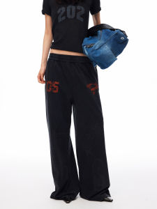 Aged Washed Retro Loose Fit Sweatpants