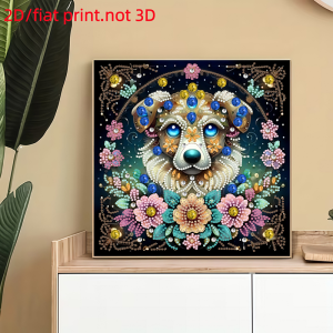 other | 2D/flat1 Diamond Painting Frameless Painting puppy pattern canvas Material wall Painting Bathroom Bedroom office Decoration