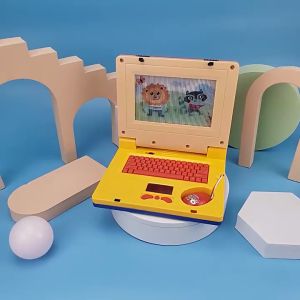 LYZRC English Version Simulation Laptop Lighting Music Cartoon Computer Childrens Early Education Toys