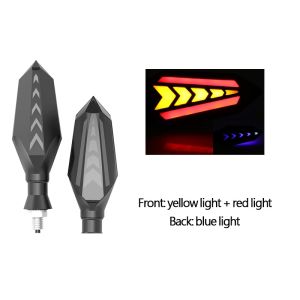 KEVANLY | 2pcs Universal Motorcycle Double-Sided Flowing Turn Signal LED Lights Indicators Front Rear Indicator For Yamaha XSR 900 TDM
