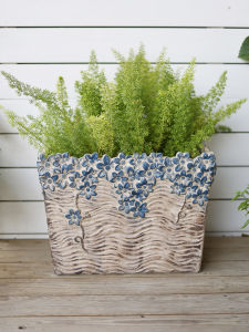 จตุรัสขนาดใหญ่ อุปกรณ์ปลูกต้นไม้สำหรับบalcony กลางแจ้ง สไตล์เรียบง่าย สวนน้ำพืชขนาดใหญ่ กระถางพันธุ์พืชสีเขียว จานดอกไม้