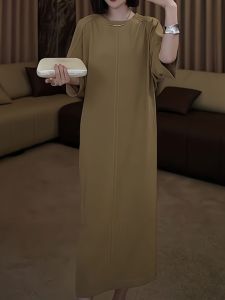 Elegant Slimming Spring Summer 2025 New Womens Dress Beautiful Styling Top Quality Korean Style Short Sleeve Wrap Dress