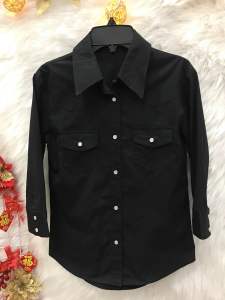 Áo Sơ Mi Nút Bấm Bé Gái 2 hand Nhật- hiệu R.P.B- Size 6-7 tuổi(#A102)