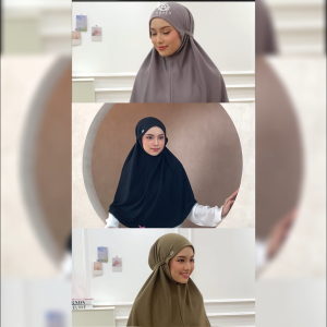 Arafa Hijab - Khimar Aleesha | Hijab Instan Terbaru 2025 | Bergo Tali Premium dari Bahan Kaos Adem | Cocok untuk Umroh