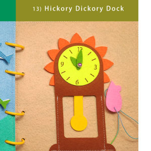 Montessori Early Education English Nursery Rhymes Fabric Book DIY Handmade Toy for Kindergarten Childrens Learning Tool